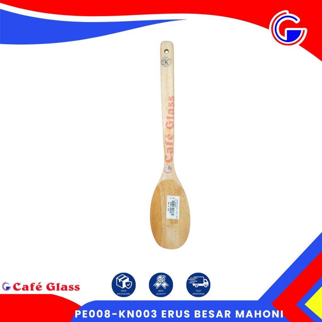 Erus Panjang Kayu Mahoni / Sodet Sutil Panjang Besar Aesthetic Kayu Motif Alam