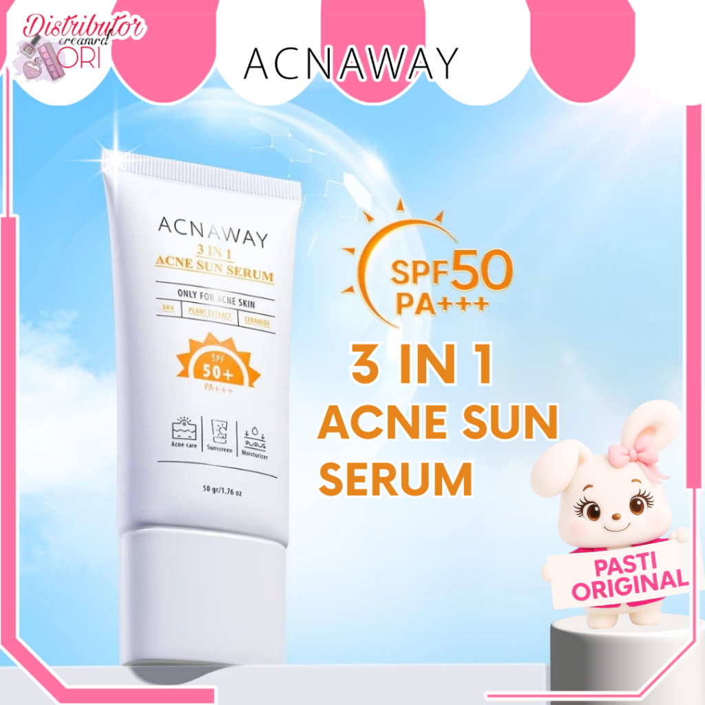 Jual ACNAWAY 3 in 1 Acne Sun Serum SPF 50+ PA+++ – Sunscreen Wajah ...