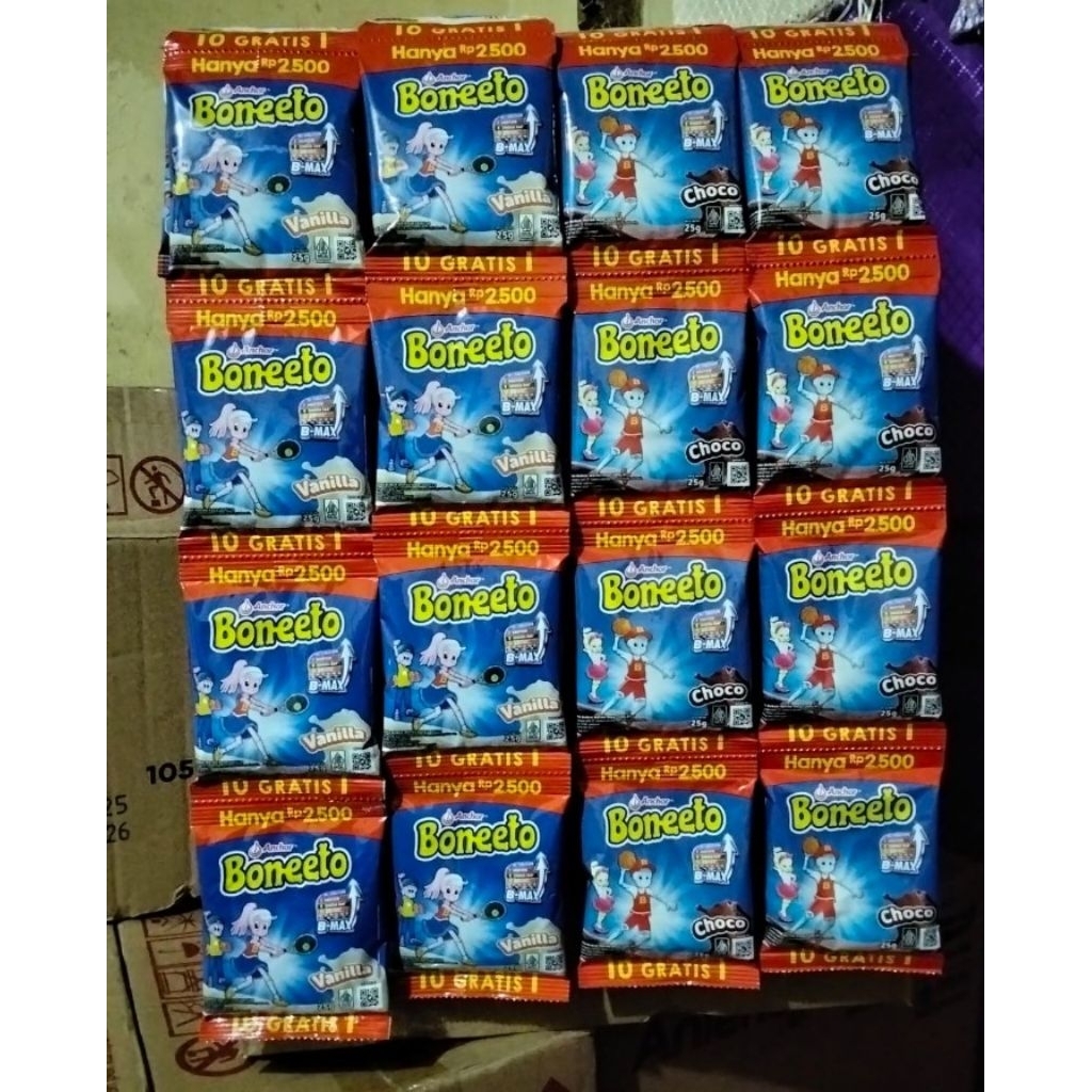 Jual Susu Boneeto Coklat/Vanila 25gr tinggi kalsium untuk anak usia 5 ...