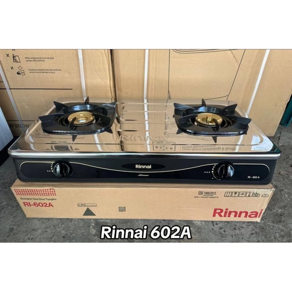 Jual Kompor Gas Rinnai 2 Tungku RI-602A Stainles Steel Api Besar ...