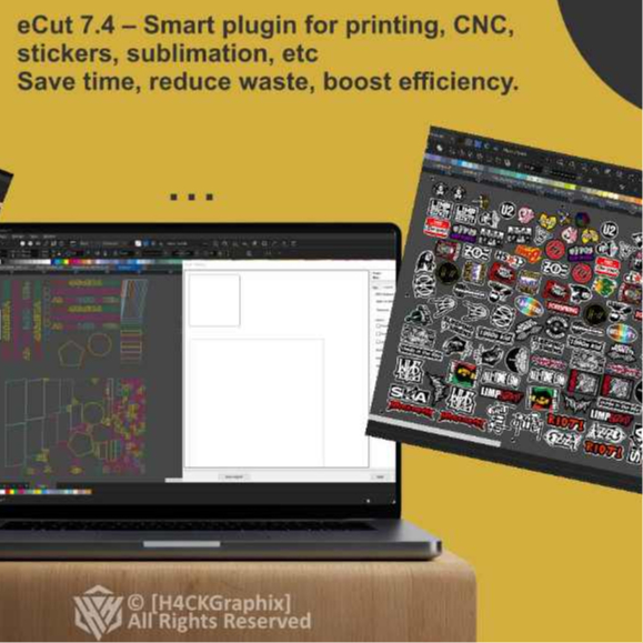Jual Plugin eCut CorelDraw Nesting | Automasi CorelDraw eCut 7.4 Plugin ...