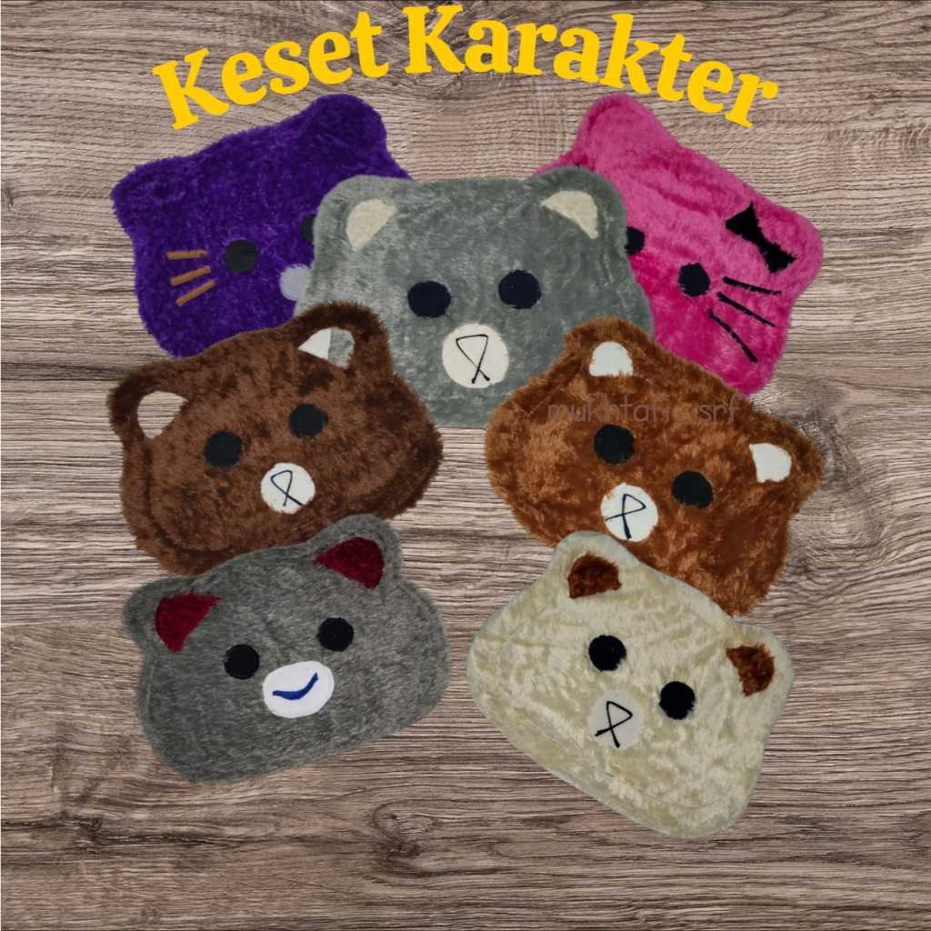 Jual keset kaki karakter bulu rasfur | Keset karakter Alas kaki premium ...