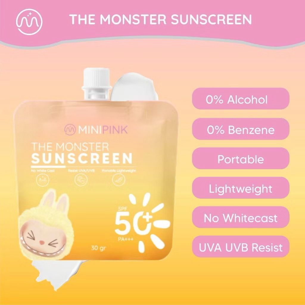 Jual MINIPINK Labubu Mini Sunscreen SPF50+ PA+++ Face Body Sunblock UV ...