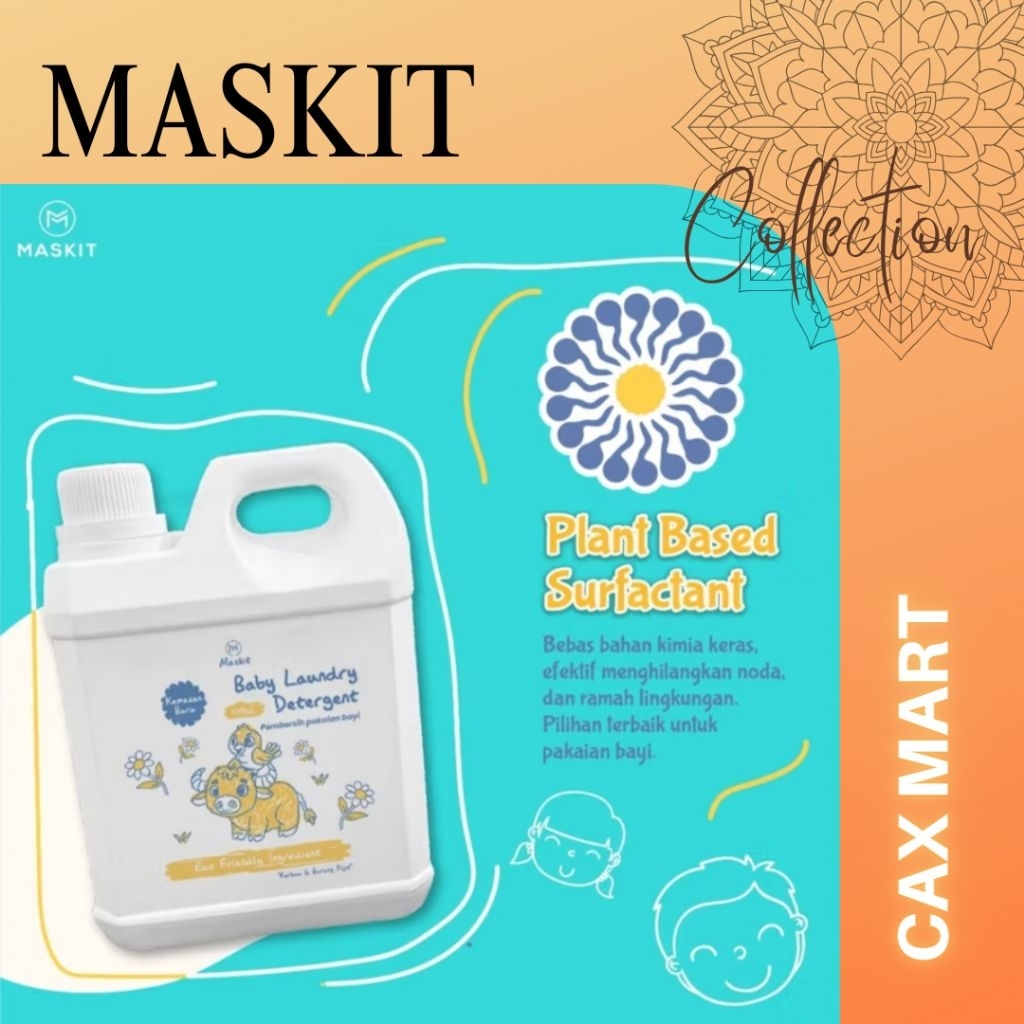 Jual MASKIT Eco-Friendly Deterjen Bayi Newborn Liquid Laundry Detergent ...