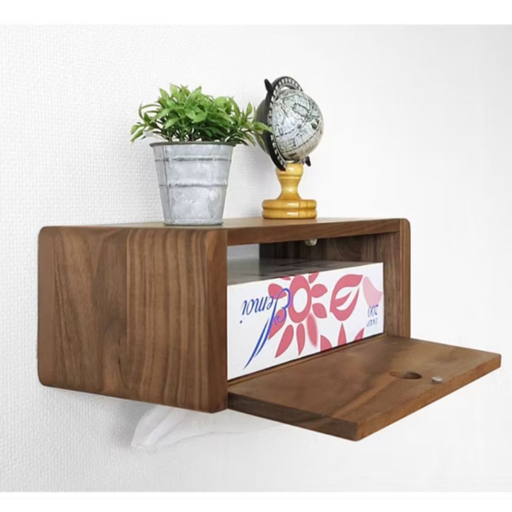 Jual tempat tissu kayu jati / tempat tissu model gantung dinding ...