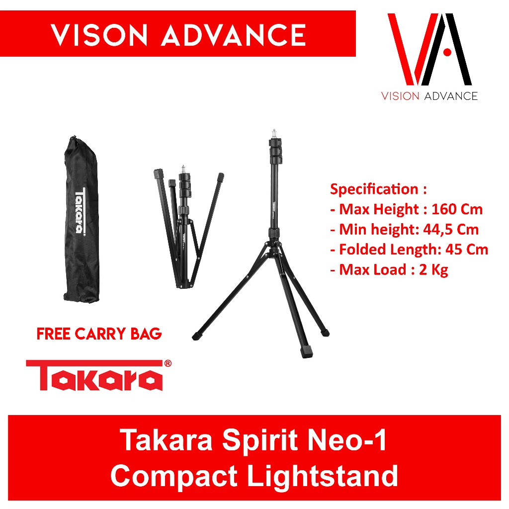 Jual Takara Spirit Neo 1 Compact Light Stand Tripod for Lighting ...