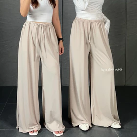 BYACLOTH Zen Loose Pants Celana Panjang Baggy Kantor Kuliah Wanita Casual Cewek Kulot Hitam