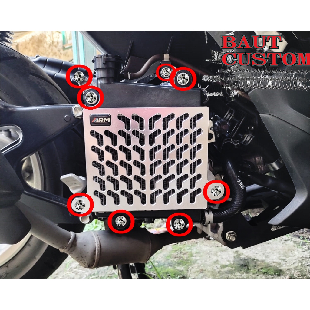 Jual Baut Radiator Cover Radiator Aerox Nmax Lexi Custom Slim Spiral ...