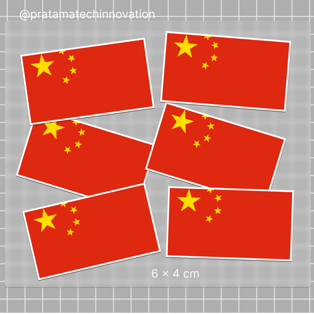 Jual Stiker Bendera Cina 6x4 cm – Vinyl Glossy Premium Tahan Air ...