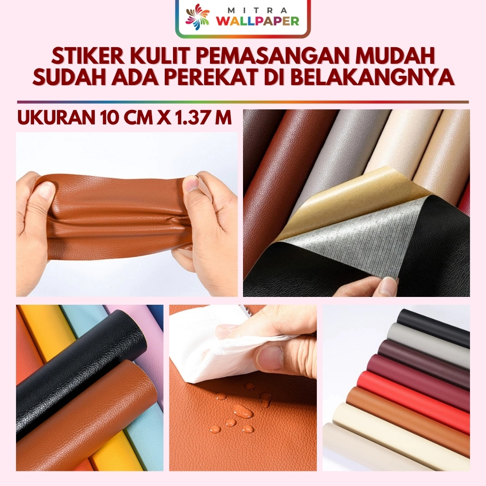 Jual Stiker Kulit Jok Sofa Sintetis Perekat Meteran Sticker Cover ...