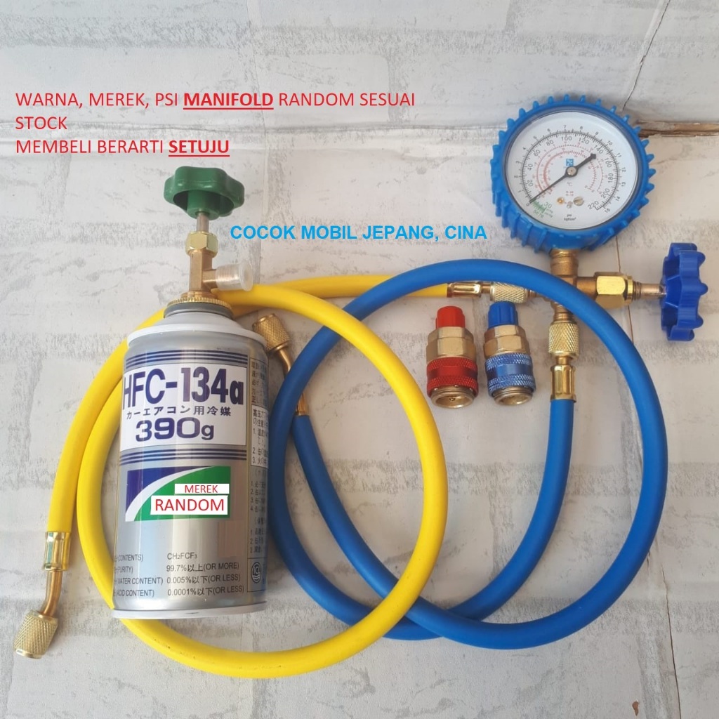 Jual Paket lengkap Alat Isi ulang / tambah Ac Mobil R134a / 134a kran ...