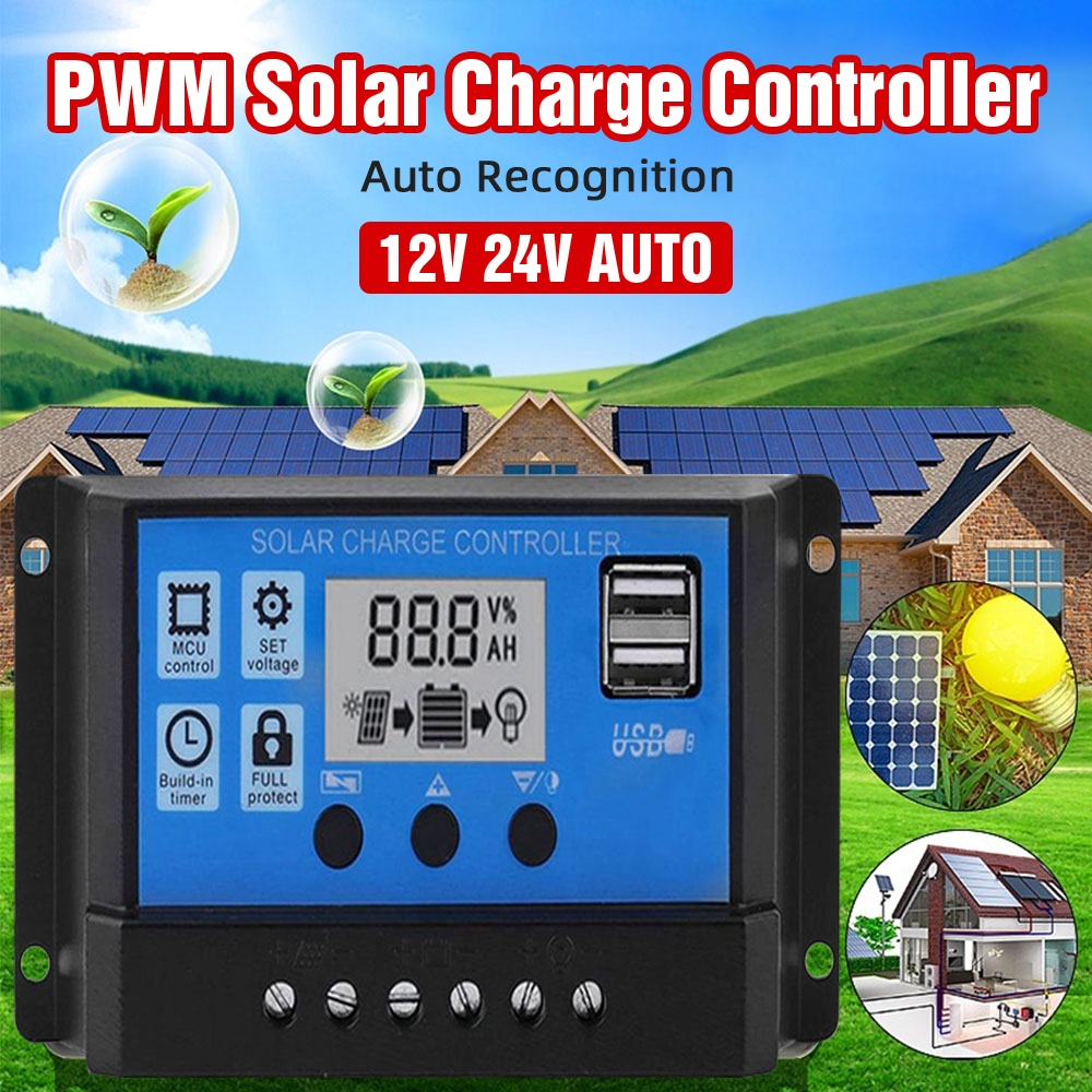 Jual Solar Charger Controller 10A 20A dan 30A LCD LED Display Solar ...