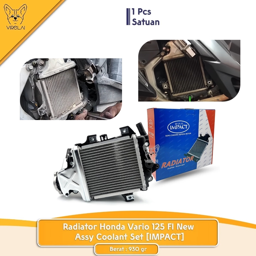 Jual Radiator Honda Vario 125 FI New / Vario 110 Assy Coolant Set ...