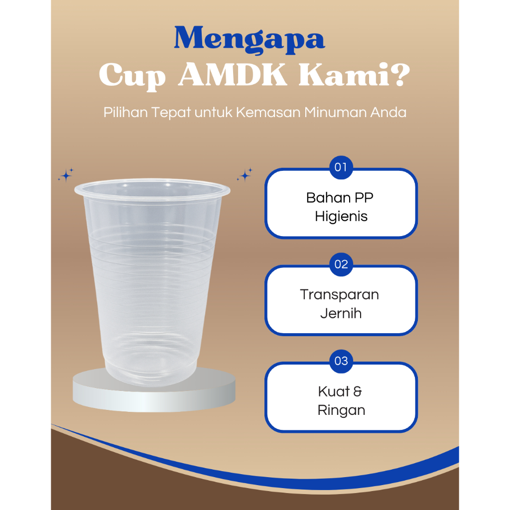 Jual Gelas Plastik PP / 220ml / Gelas GPP AMDK / Per Pack Isi 50 Pcs ...