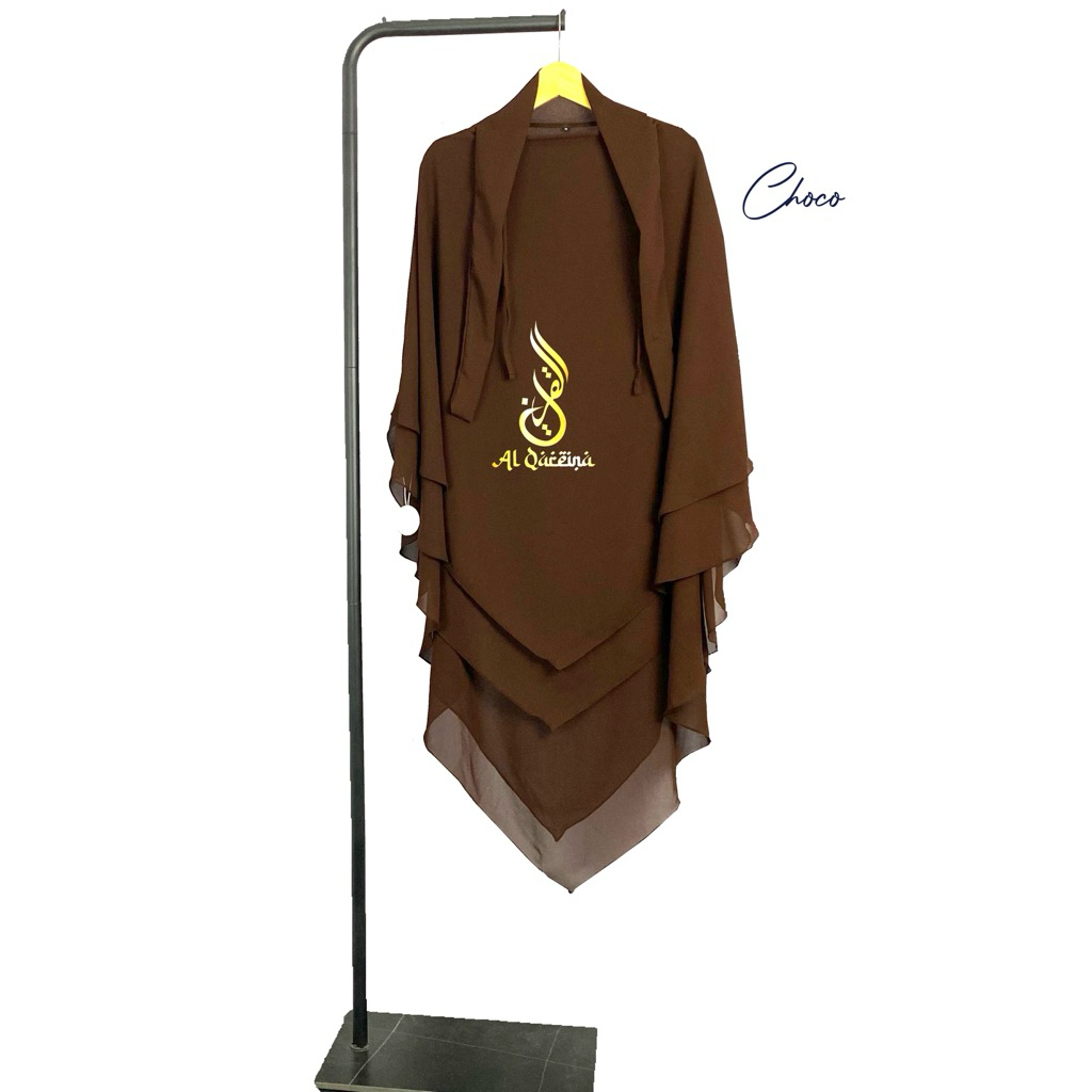 French Khimar Ceruty Babydoll 2 Layer Premium Seirious Free Cadar Tali Jilbab Khimar Bergo