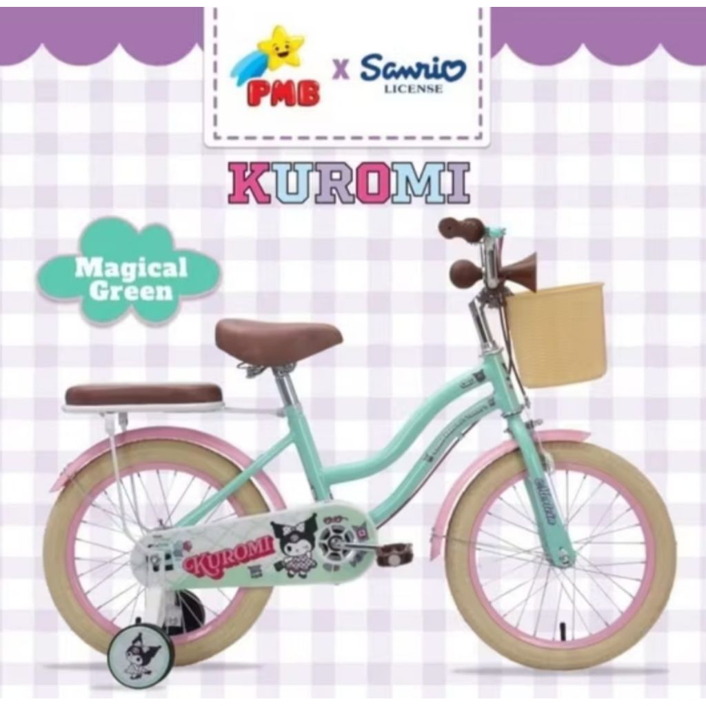 Jual SEPEDA ANAK MINI KUROMI SANRIO 18 INCH BONCENGAN TEROMPET | Shopee ...