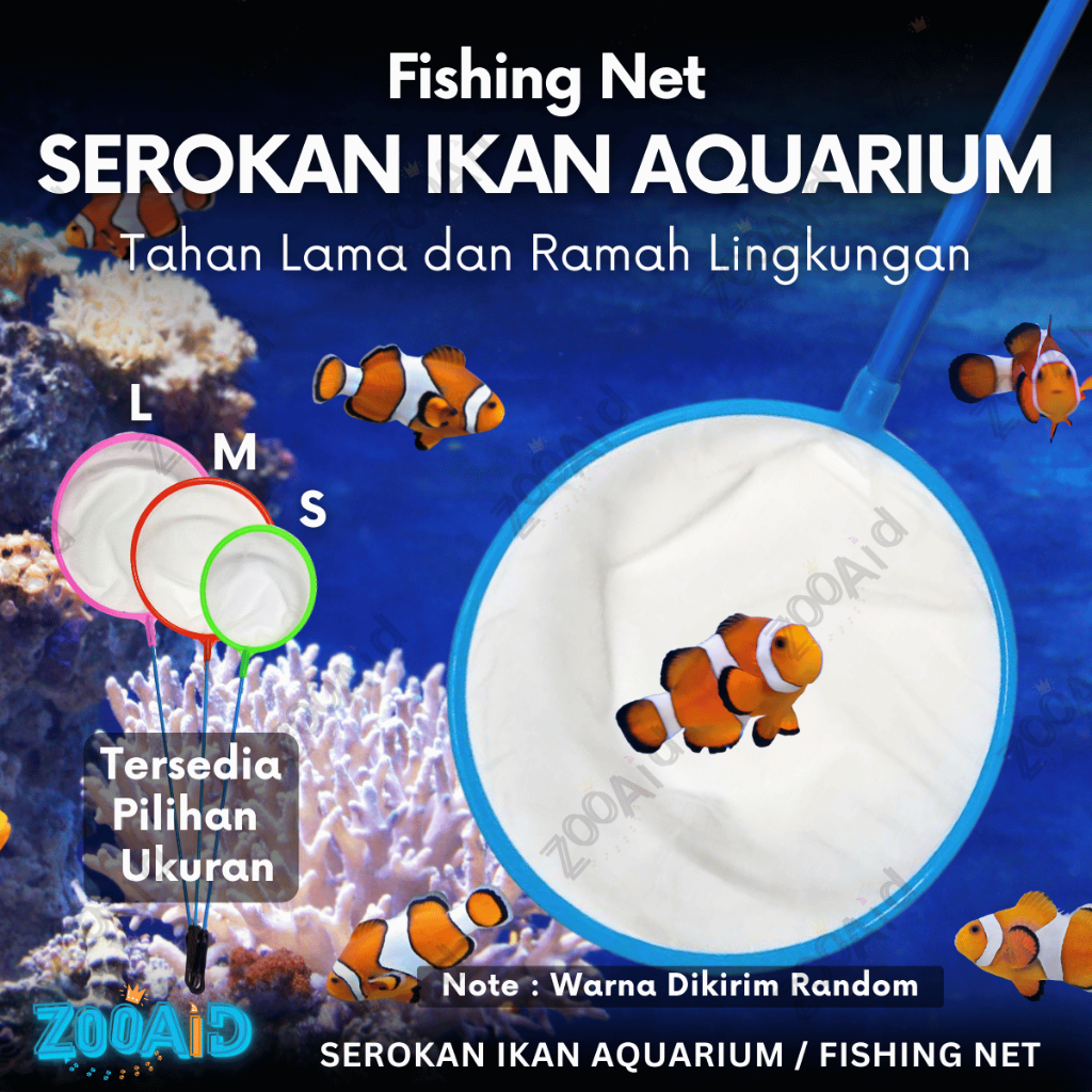 Jual Serokan Bulat Fish Net Aquarium Seser Jaring Halus Serok Saringan ...