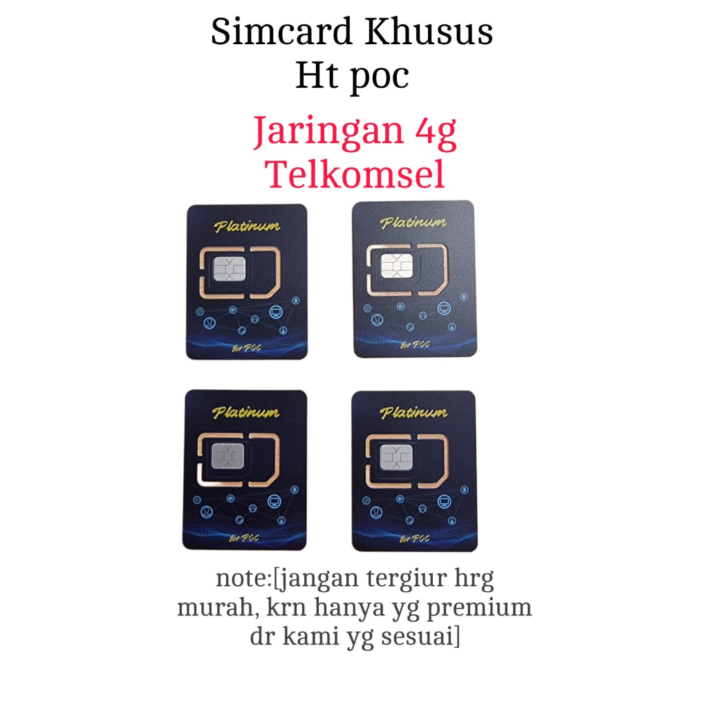 Jual SIMCARD KHUSUS WALKIE TALKIE HT POC MASA AKTIF 1 TAHUN PLATINUM ...