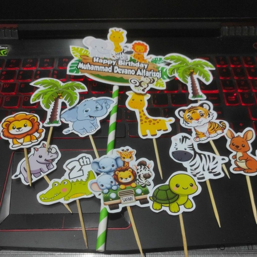 Jual cake topper hiasan kue animal lucu kebun binatang 130925zoo ...