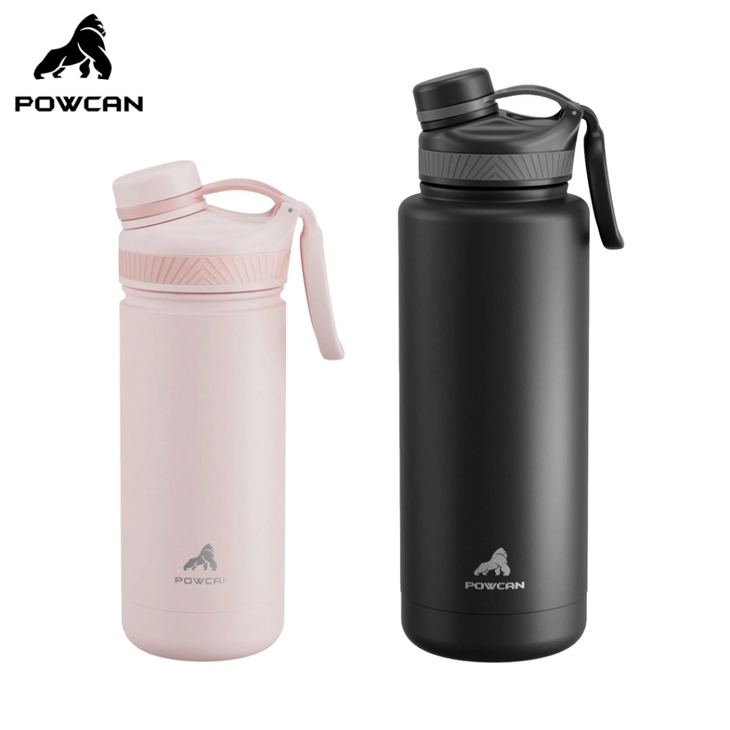 Jual Botol Air POWCAN 18oz/40oz dengan Pegangan - Botol Air Anti Bocor ...