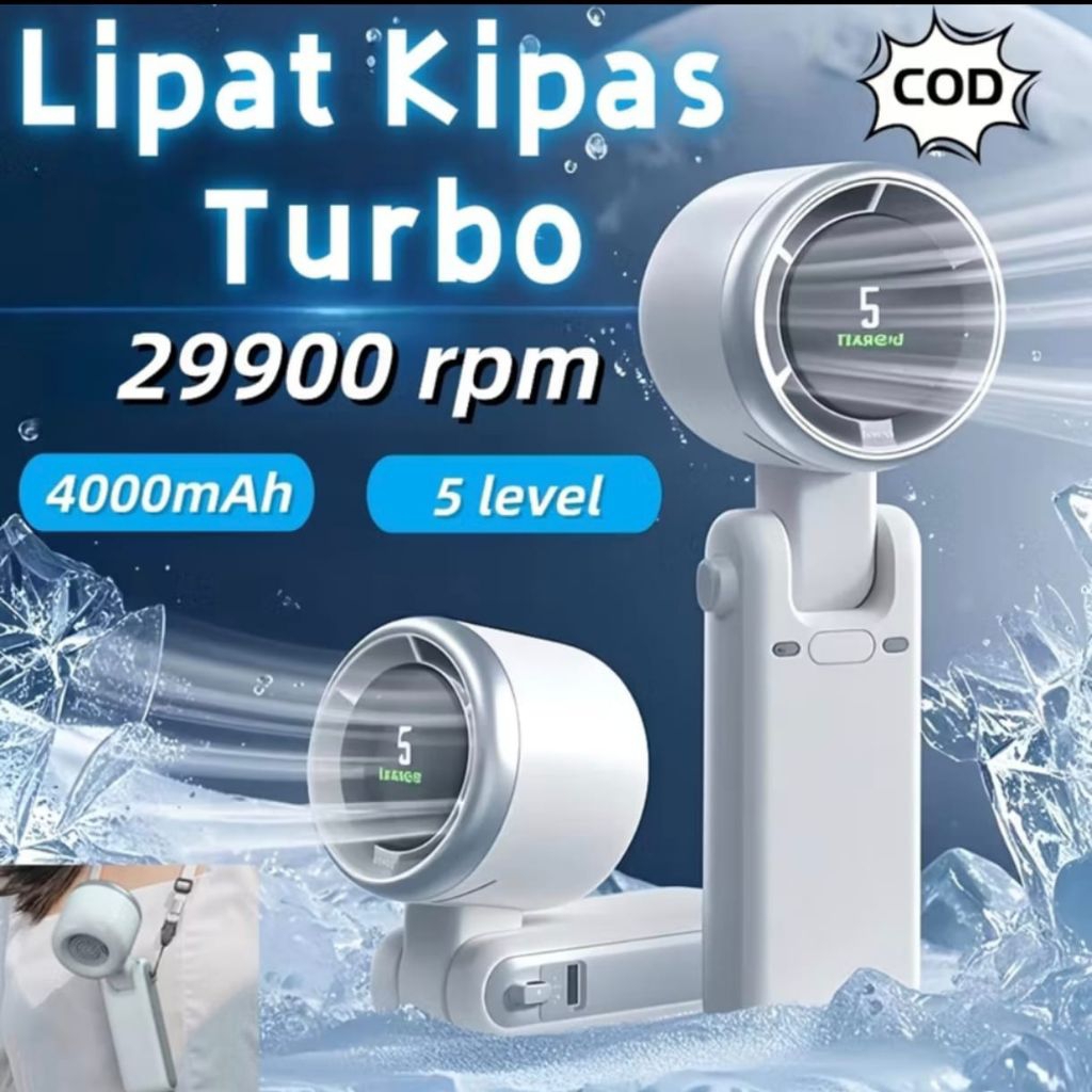 Jual Kipas Mini Turbo 5 Speed / Kipas Mini Tangan Portable Bisa ...