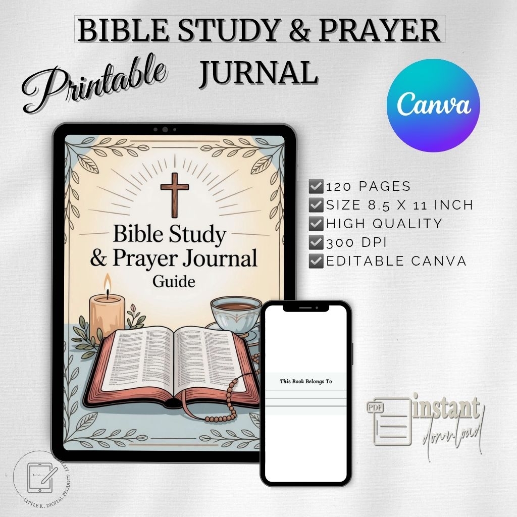 Jual BIBLE STUDY AND PRAYER JURNAL | TEMPLATE EDITABLE CANVA | Shopee ...