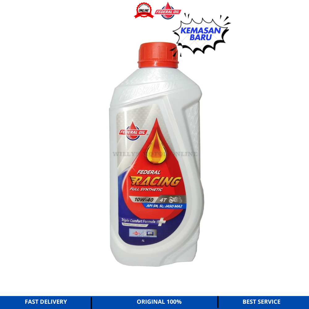 Jual Oli Motor bebek Federal Racing 10-40W 1Ltr / Oli Bebek / Oli ...