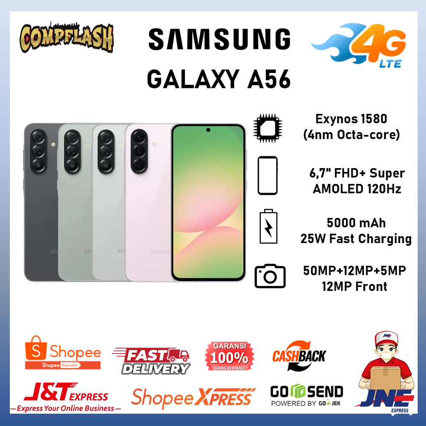 Jual SAMSUNG GALAXY A56 5G 12GB 256GB | 8GB 256GB - BARU SEGEL BOX ...