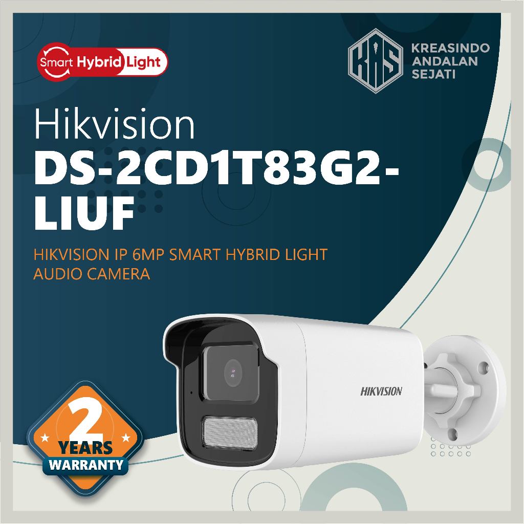 Jual DS-2CD1T83G2-LIUF - HIKVISION IP 8MP SMART HYBRID LIGHT AUDIO ...