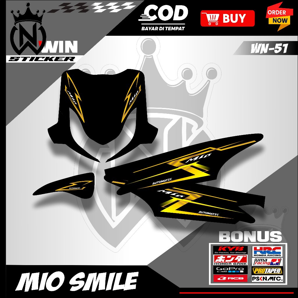 Jual STRIPING TRANSPARAN | MIO SPORTY | MIO SMILE VARIASI RACE ...