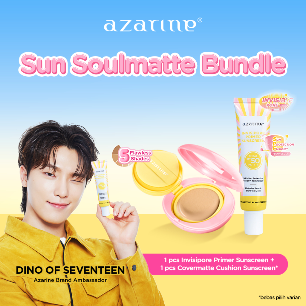 Jual Azarine Sun Soulmatte Bundle [2 PCS] Invisipore Primer Sunscreen ...