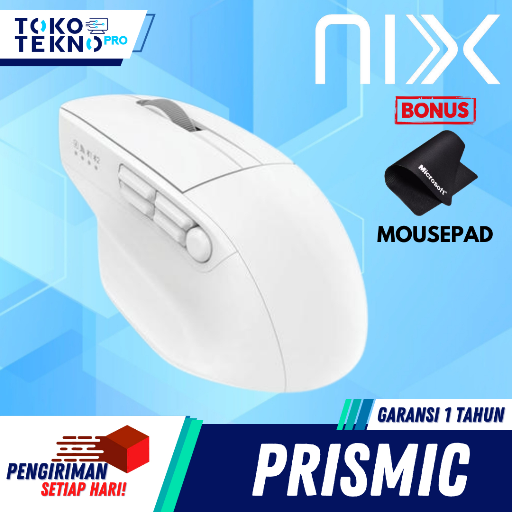 Jual NIX Prismic Mouse OME119 / OME-119 Mouse Wireless Bluetooth Dual ...