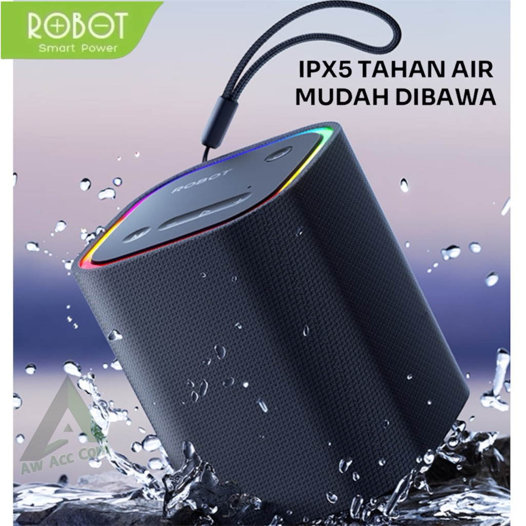 Jual ROBOT RB-60 Speaker Bluetooth Super Bass 10Watt RGB Light Speaker ...