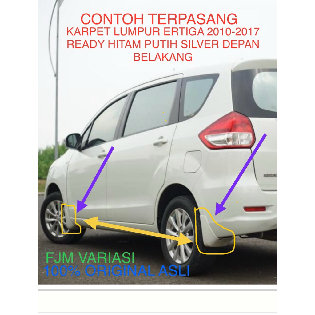 Jual MUD GUARD KARPET LUMPUR MOBIL SUZUKI ERTIGA R3 GL GX GLX 2010 2012 ...