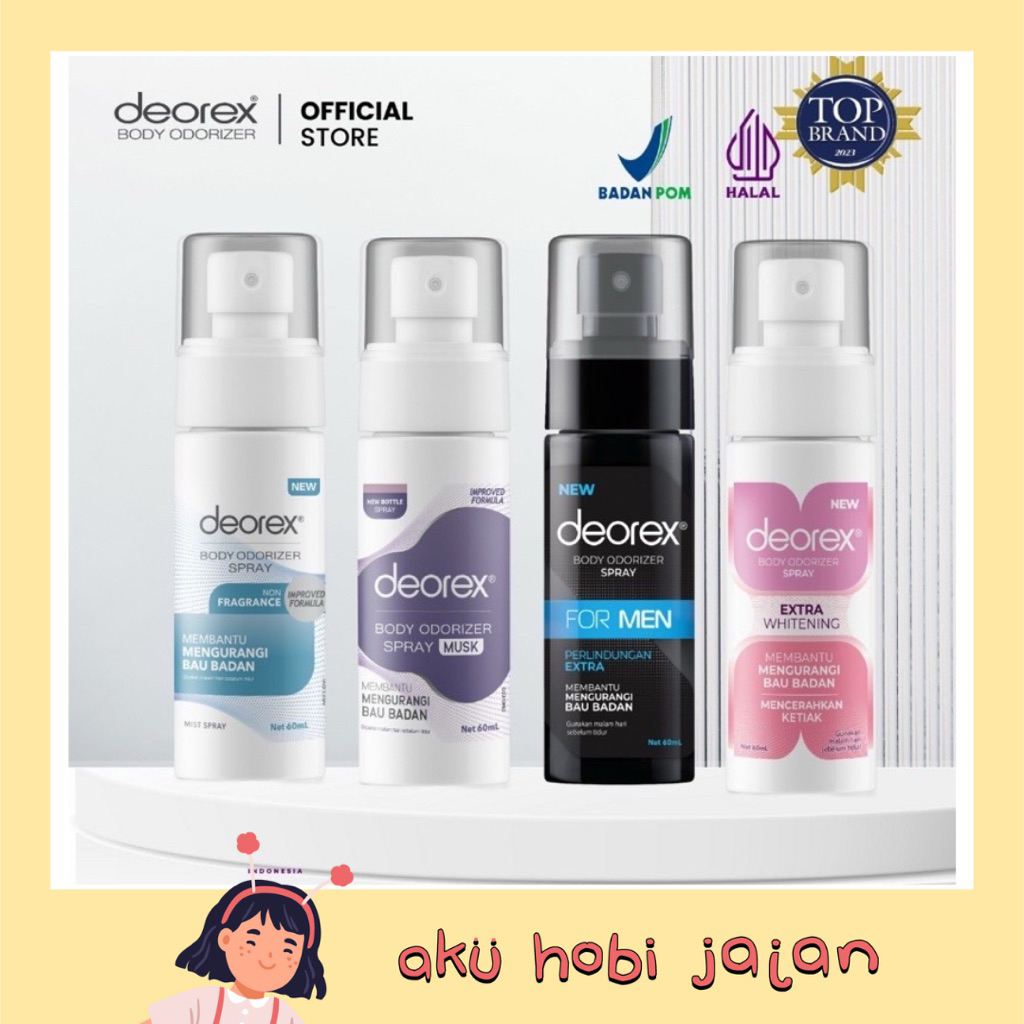 Jual DEOREX Body Odorizer Spray 60ml | Shopee Indonesia