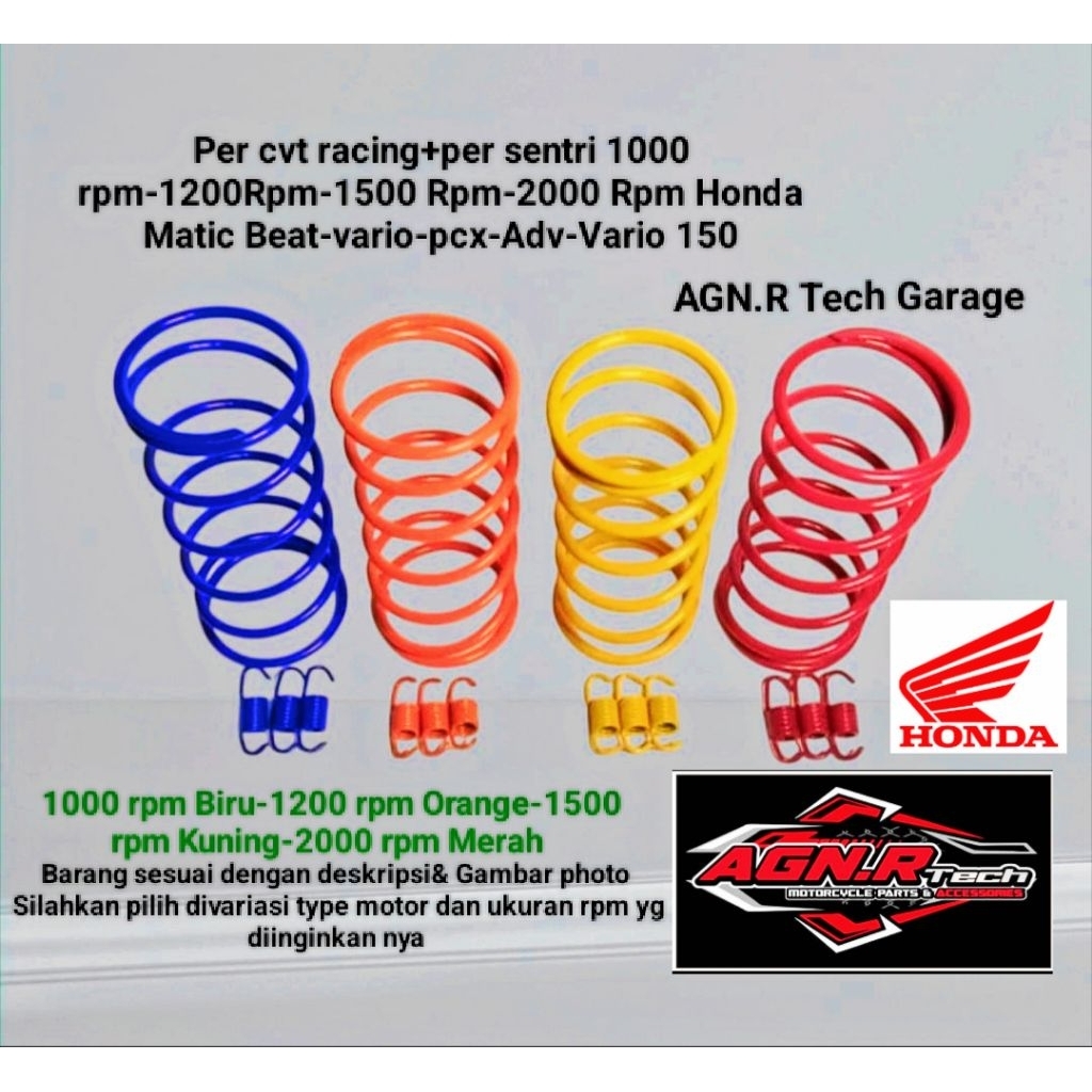 Jual Per cvt racing+per sentri 1000 rpm-1200 Rpm-1500 Rpm-2000 Rpm ...