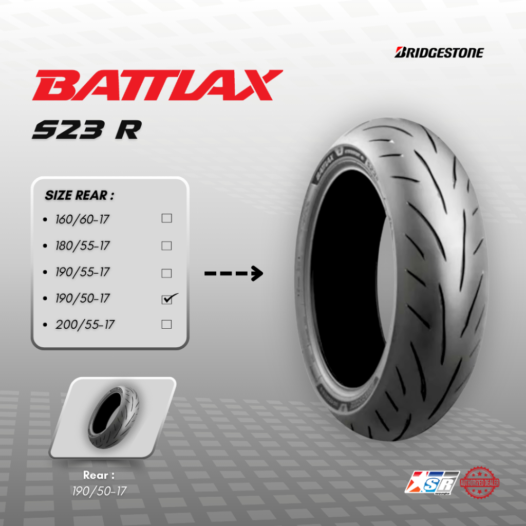 Jual Bridgestone Battlax S23 R 190/50-17 Ban Motor Sport
