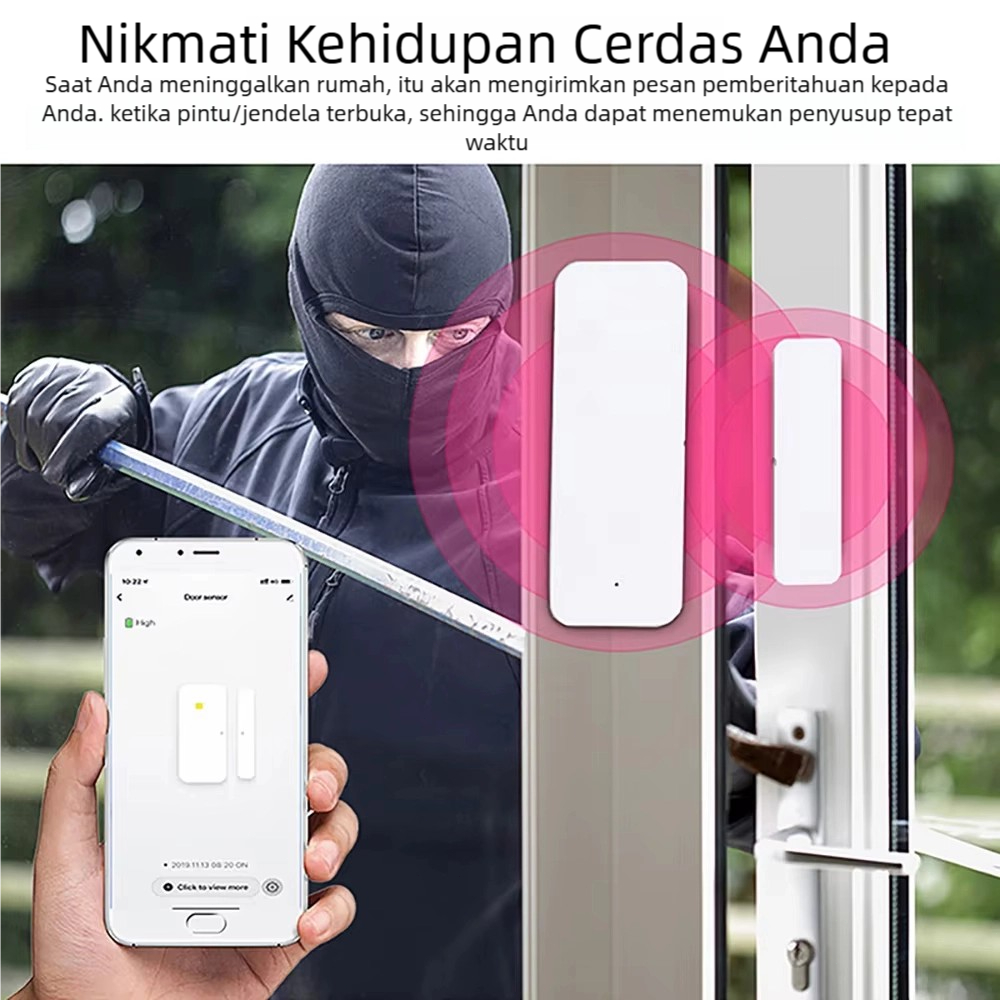 Jual Sensor Pintu Magnetik Cerdas TUYA Smart Home Sensor Pintu/Jendela ...