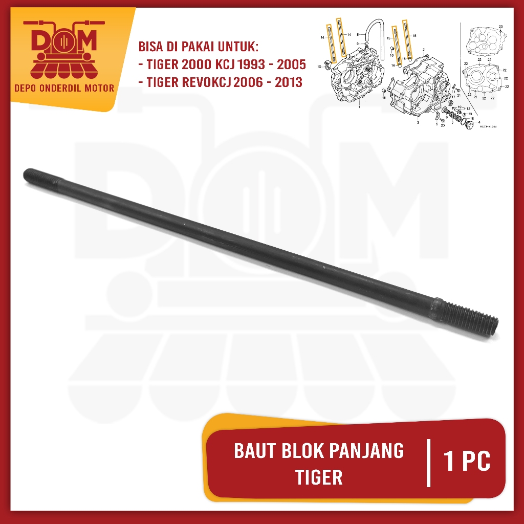 Jual Baut Blok Tiger Panjang (PSP) Baud Ancer Mesin Tusuk Sate Silinder ...