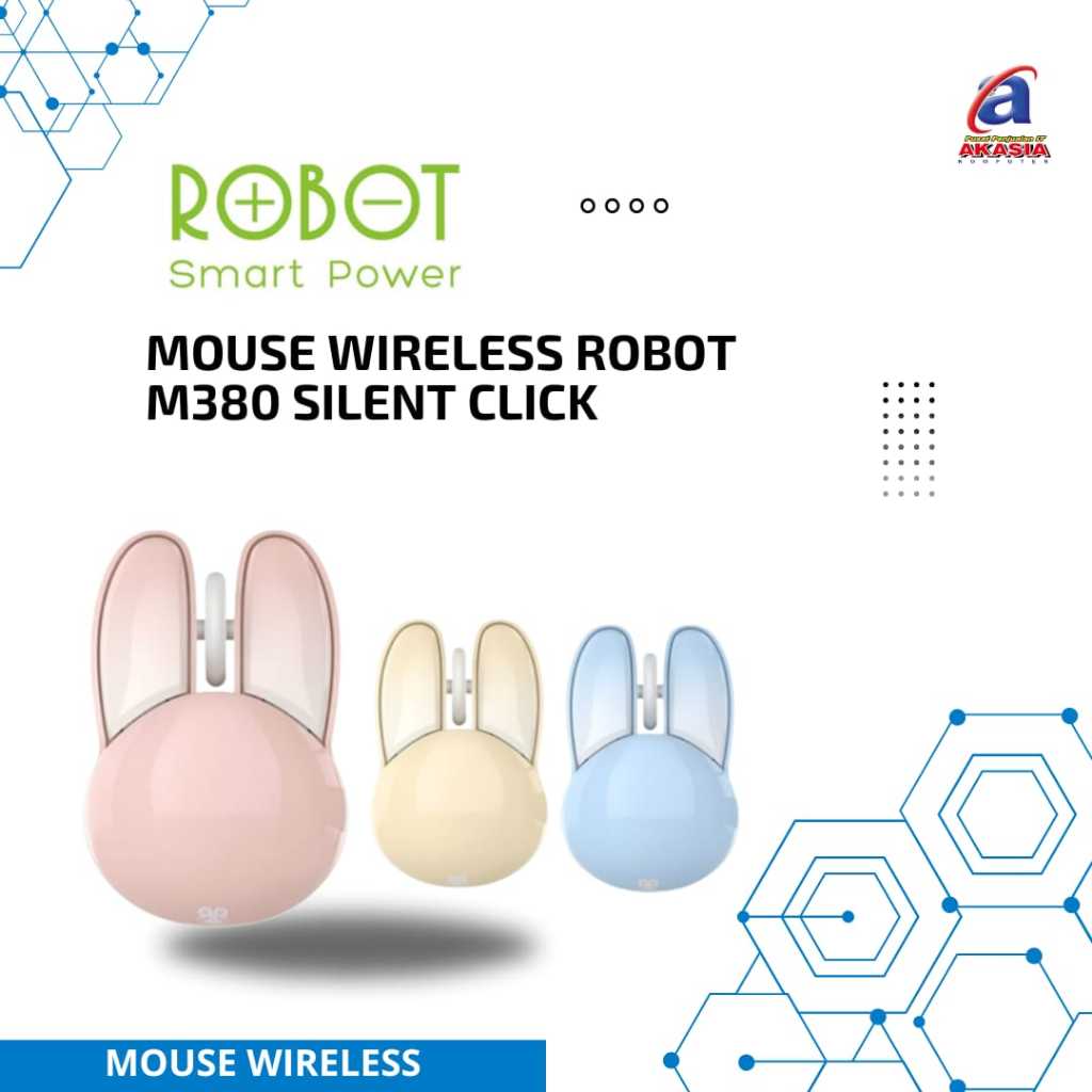 Jual Robot M380 Mouse Wireless Silent Click – Desain Imut & Nyaman ...