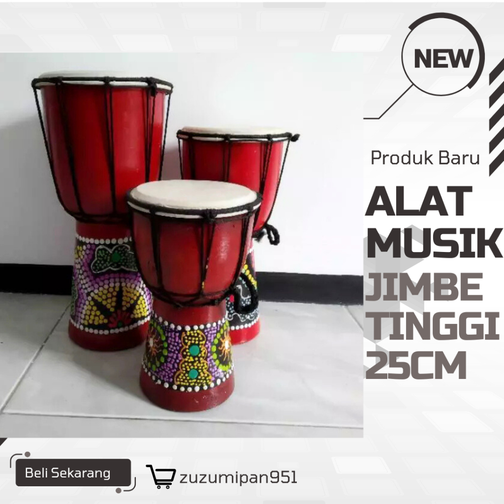 Jual Alat Musik Jimbe Mini Tinggi 25cm / Drum Tabuhan Tradisional ...
