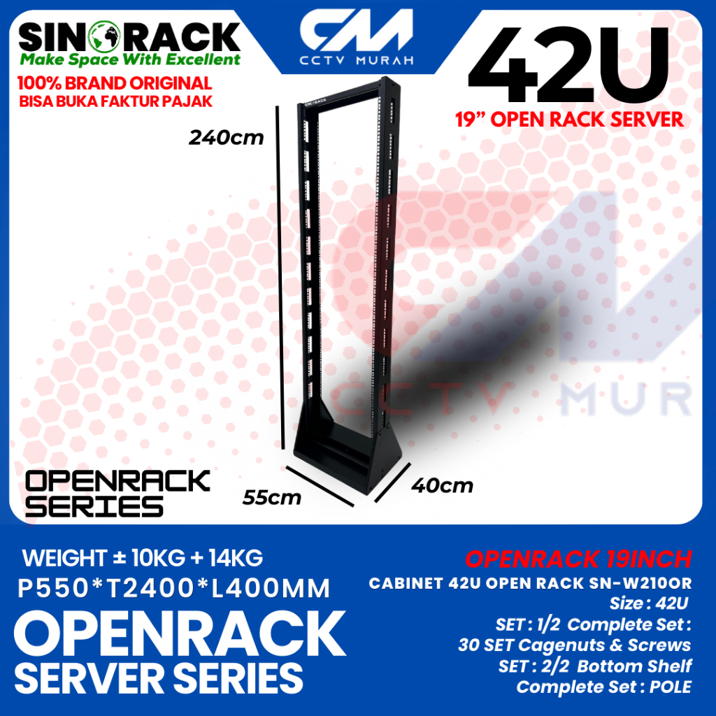 Jual OPEN RACKK 42U SINORACK RACK 42U RACK SERVER | Shopee Indonesia