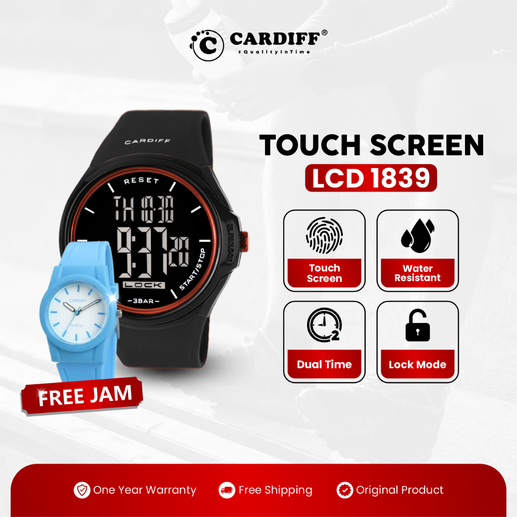 Jual Jam Tangan Digital Cardiff 1839 Touch Screen Unisex | Shopee Indonesia