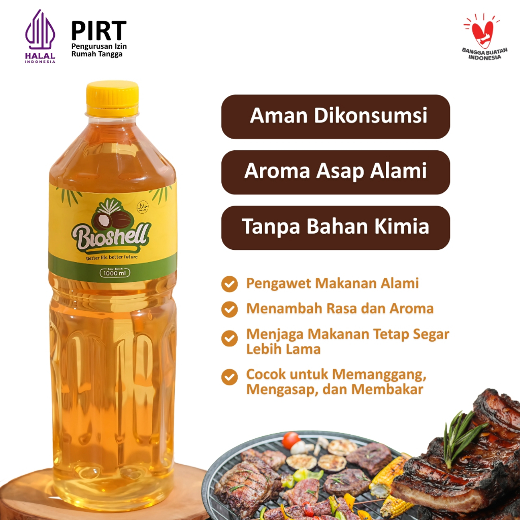 Jual Bio Shell Liquid Smoke Perisa Asap Cair Tempurung Kelapa 1 Liter ...