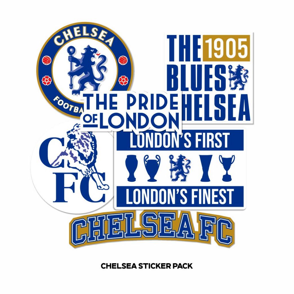 Jual Stiker Chelsea Sticker Pack Klub Sepakbola The Blues Vinyl ...