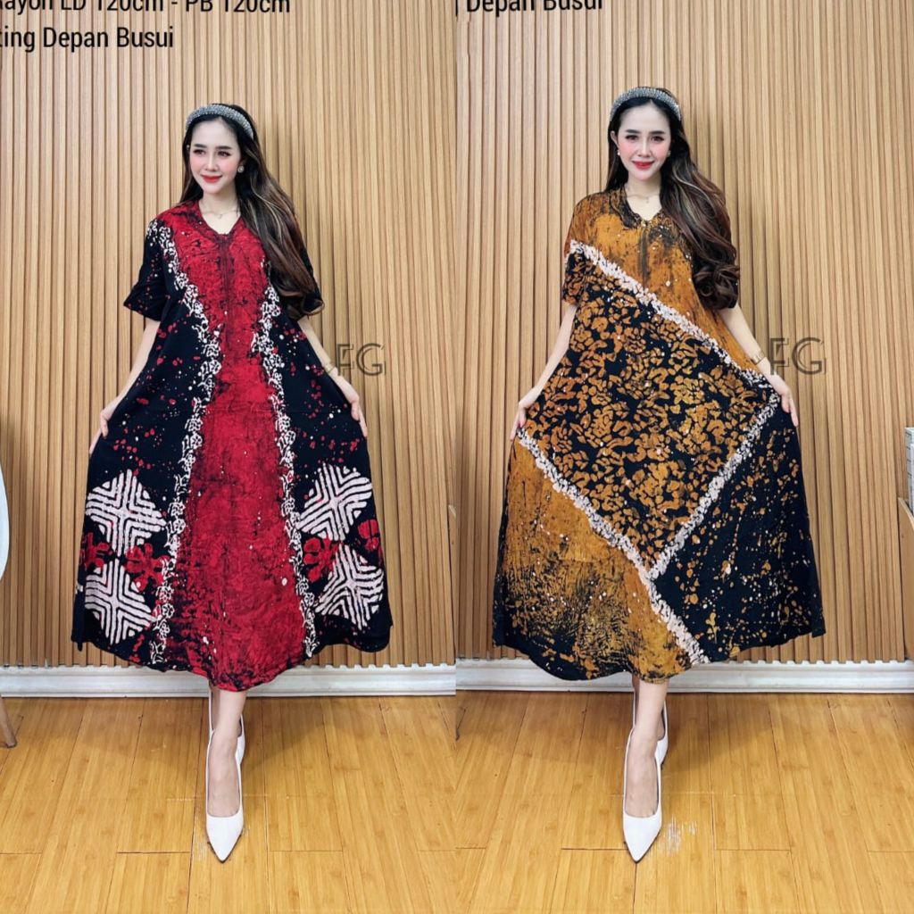 Daster Jumbo Twill Rayon Super Lengan