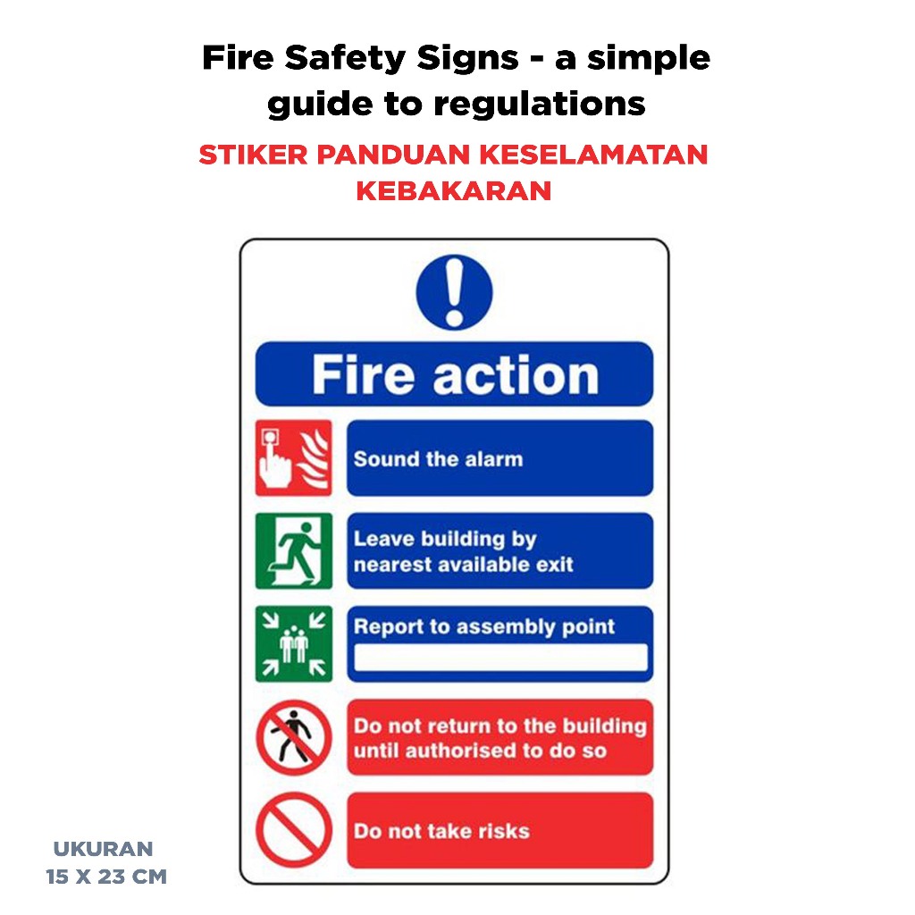Jual Fire Safety Signs - a simple guide to regulations / STIKER PANDUAN ...