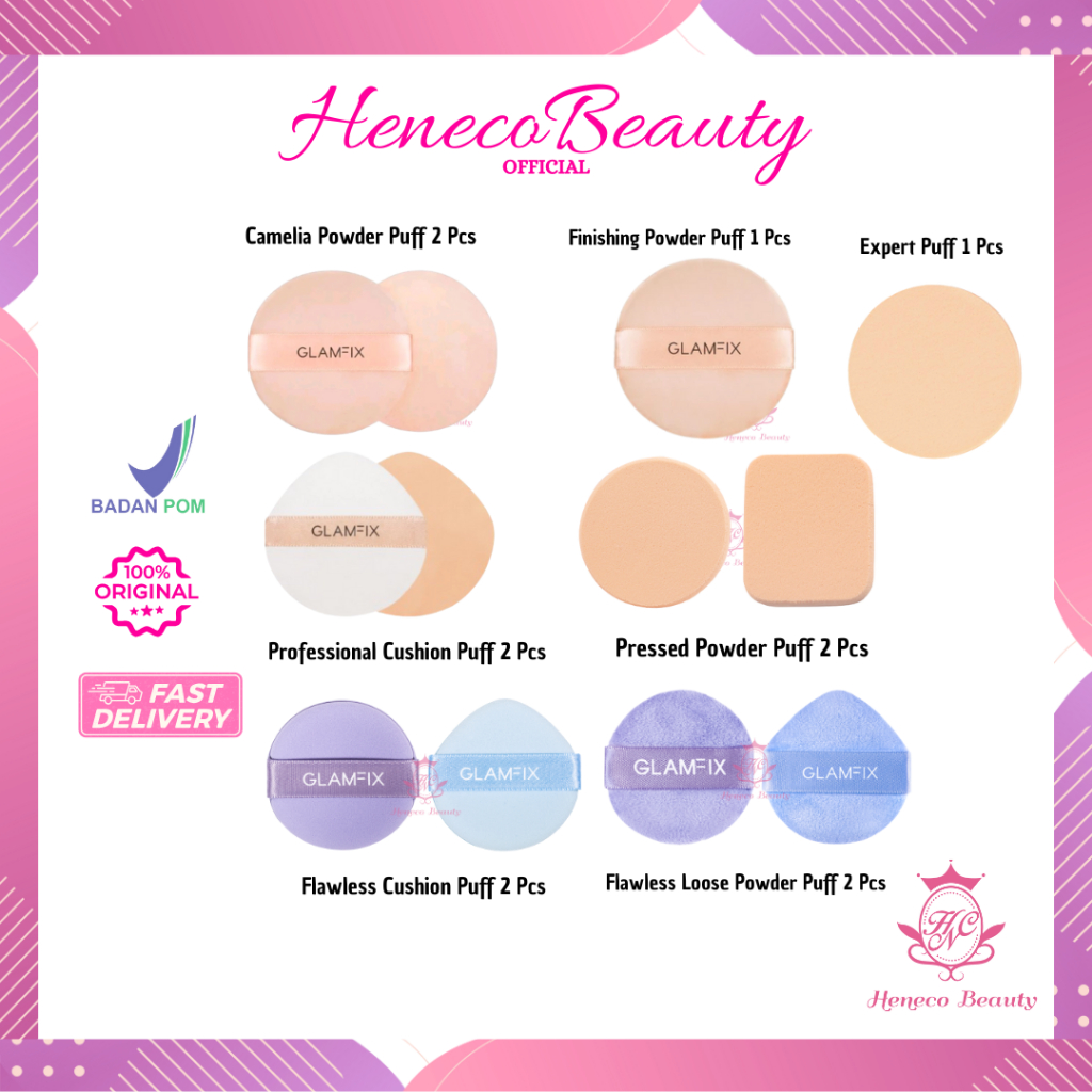 Jual GLAMFIX PUFF Series - Sponge Bedak 1pc/2pc /HenecoBeauty | Shopee ...