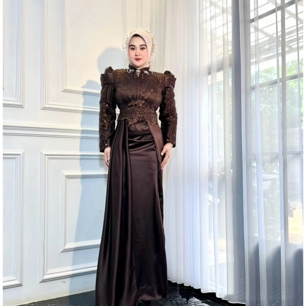 Jual Gamis Terbaru 2026 Model Terbaru Gamis Brokat Kondangan Calista ...