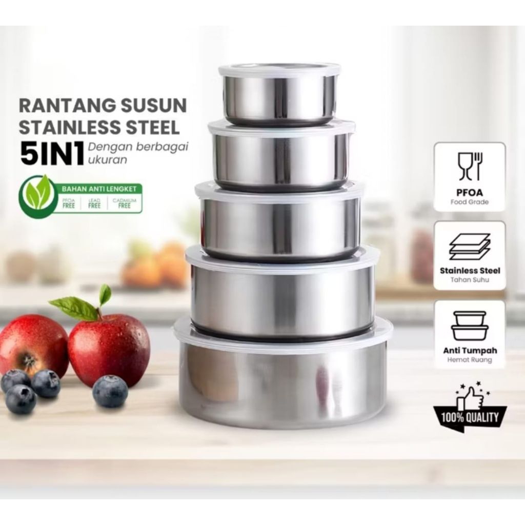 Jual PROTECT FRESH BOX RANTANG BERANAK 5IN1 STAINLESS | Shopee Indonesia